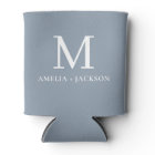 Dusty Blue Wedding Favoriser Monogramme Nom Coeur