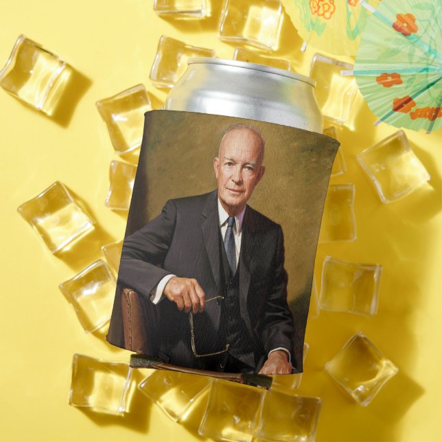 Rafraîchisseur Pour Canette Dwight Eisenhower Président Portrait de la Maison  (Été in situ)