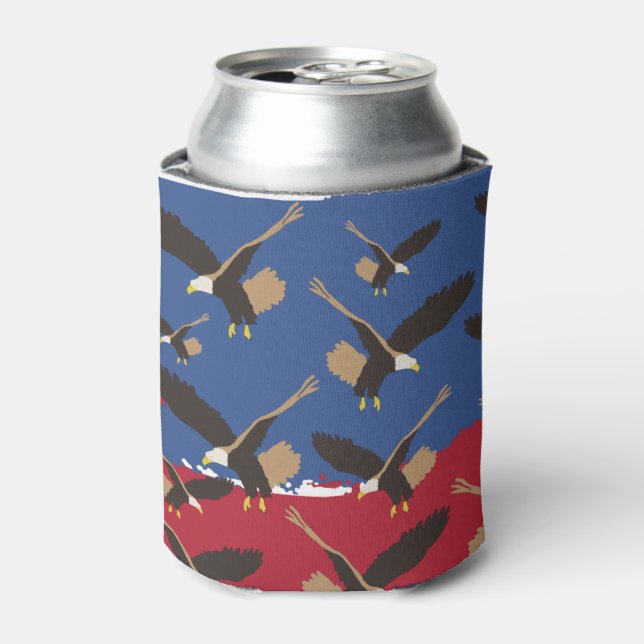 Rafraîchisseur Pour Canette Eagle Bird USA Patriotic American Flag (Can devant)