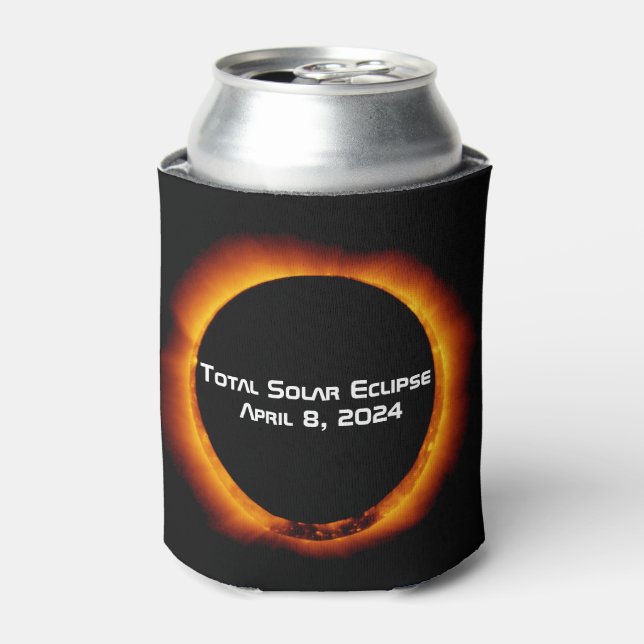 Rafraîchisseur Pour Canette Éclipse solaire totale 2024 (Can devant)