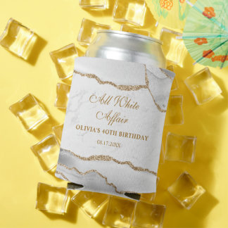 Rafraîchisseur Pour Canette Elegant All White Affair Birthday Party