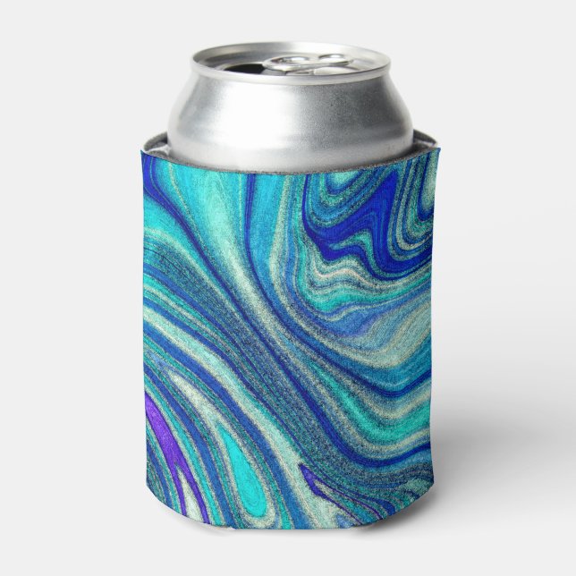 Rafraîchisseur Pour Canette Elégant Aquamarine Paua Rainbow Shell inspiré (Can devant)