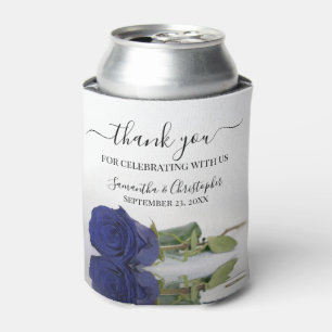 Rafraîchisseur Pour Canette Elégant miroir marine Rose bleu Merci Mariage