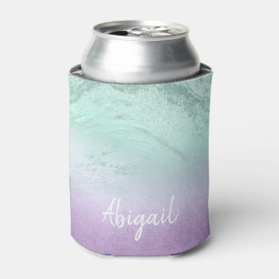 Rafraîchisseur Pour Canette Elégant moderne ombre violet & menthe parties scin