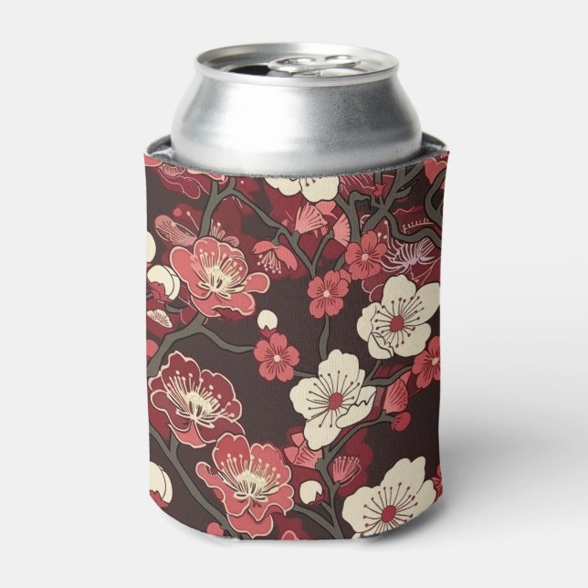 Rafraîchisseur Pour Canette Élégant Motif sans couture en fleur de cerisier (1 (Can devant)