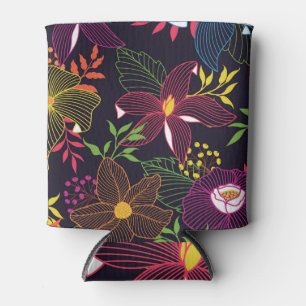 Rafraîchisseur Pour Canette Elégant motif sans couture florale, design artisti