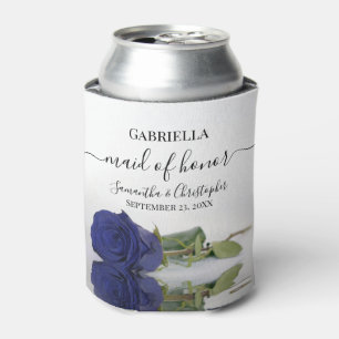 Rafraîchisseur Pour Canette Élégant Rose bleu de la marine Maid of Honor Maria