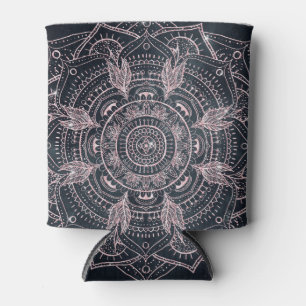 Rafraîchisseur Pour Canette Elégant Rose Gold Mandala Grey Nebula Design