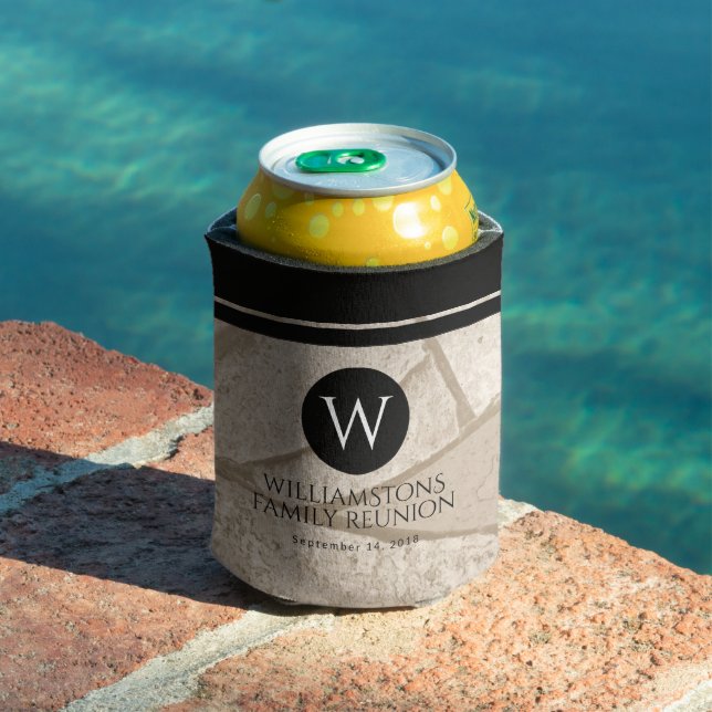 Rafraîchisseur Pour Canette Elégant Sepia Toned Cracked Stones (Piscine in situ)