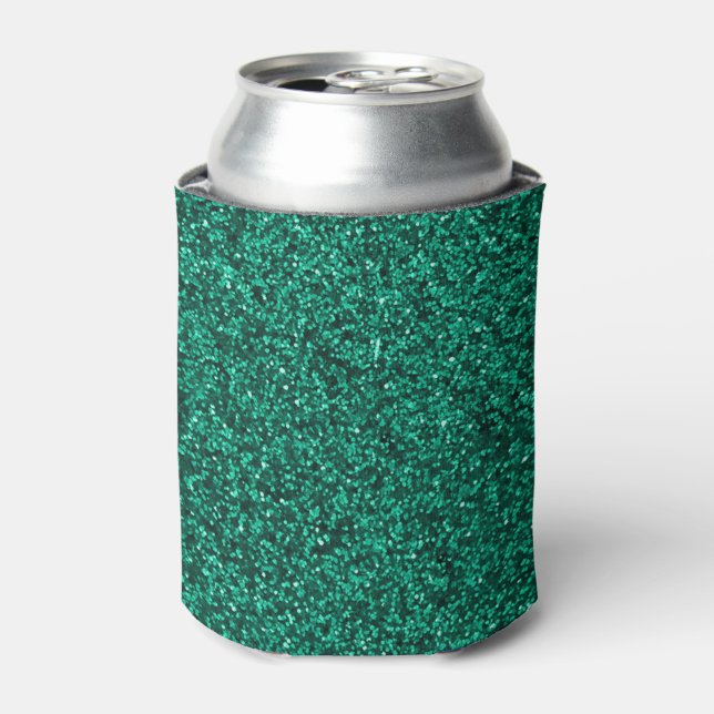Rafraîchisseur Pour Canette Élégant Séquin Turquoise Glitzy (Can devant)