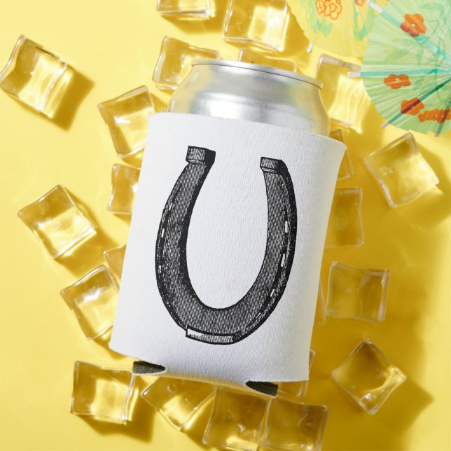 Rafraîchisseur Pour Canette Élégant Vintage Equestrian Horseshoe Nom (Été in situ)