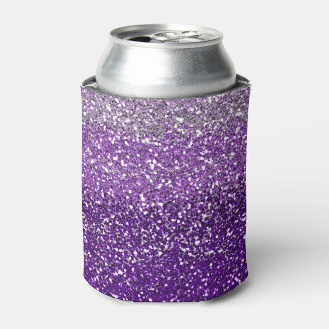 Rafraîchisseur Pour Canette Élégant Violet Ombre Parties scintillant Sparkle (Can devant)