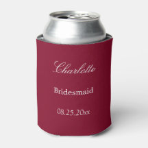 Élégante Bourgogne Bridesmaid Faver peut refroidir
