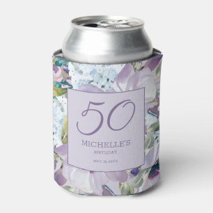 Rafraîchisseur Pour Canette Elégante Lilac Purple Floral Verdure 50e Anniversa