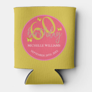 Rafraîchisseur Pour Canette Élégante Parties scintillant Gold Butterfly Callig