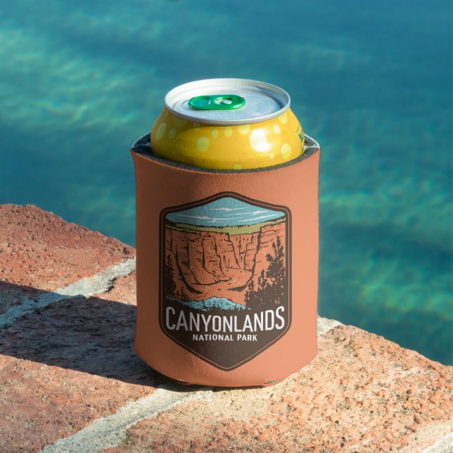 Rafraîchisseur Pour Canette Emblem rétro du parc national des Canyonlands (Piscine in situ)