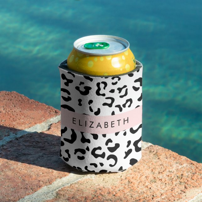 Rafraîchisseur Pour Canette Empreinte de léopard, Spots, Noir Et Blanc, Votre  (Piscine in situ)