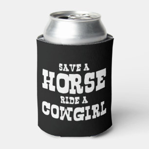 RAFRAÎCHISSEUR  POUR CANETTE ENREGISTRER UN CHEVAL UNE COWGIRL PEUT COOLER