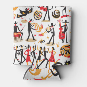 Rafraîchisseur Pour Canette Ensemble d'icônes de jazz : Arrière - plan blanc i