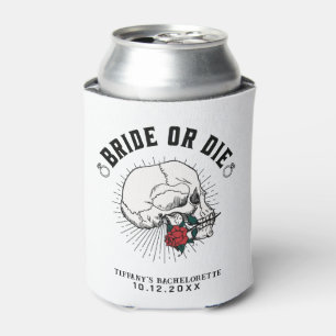 Rafraîchisseur Pour Canette Enterrée de Vie de Jeune Fille Crâne Bride or Die