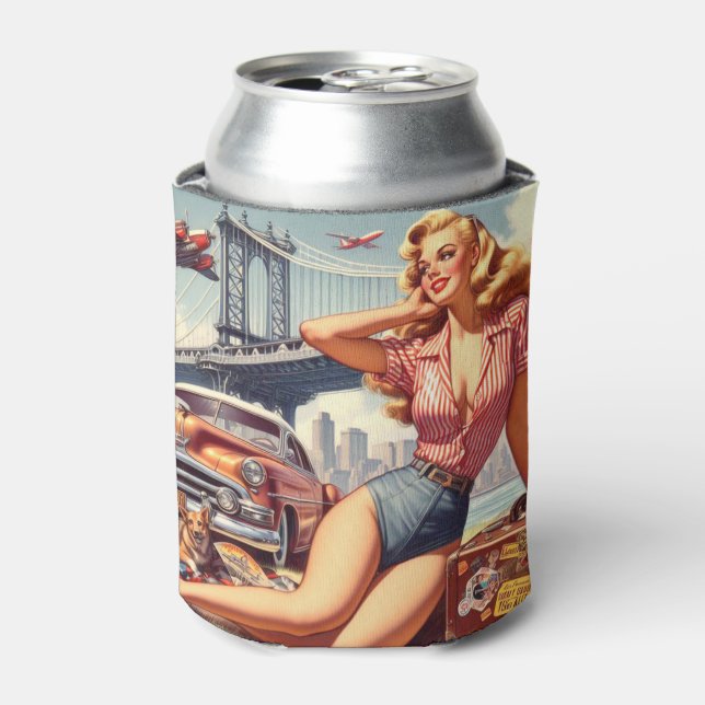 Rafraîchisseur Pour Canette Épingle vintage Blonde (Can devant)