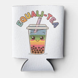 Rafraîchisseur Pour Canette Equali-Thé Drôle Bubble Tea LGBTQ Mois des Fiertés