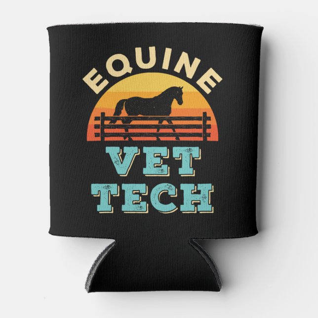 Rafraîchisseur Pour Canette Equine Vet Tech Horse Technicien Vétérinaire (Devant)