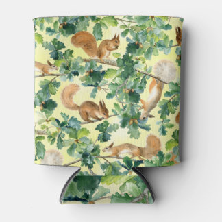 Rafraîchisseur Pour Canette Equipe aquarelle, chêne motif sans soudure.