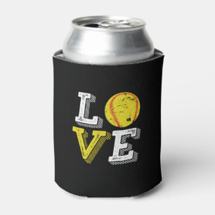 Rafraîchisseur Pour Canette Équipe et entraîneur Vintage Retro Love Softball