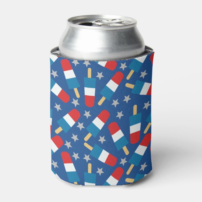 Rafraîchisseur Pour Canette Été 4 juillet Patriotique Popsicles (Can devant)