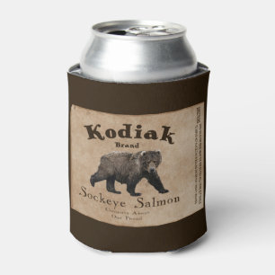 Rafraîchisseur Pour Canette Étiquette saumoné de Kodiak vintage