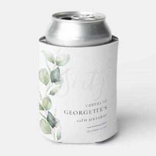 Rafraîchisseur Pour Canette Eucalyptus 60e fête d'anniversaire adulte