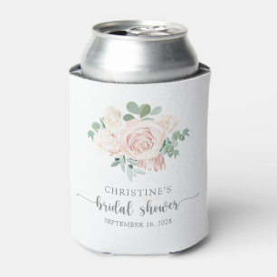 Rafraîchisseur Pour Canette Eucalyptus de Fête des mariées rose pâle