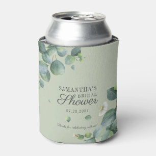 Rafraîchisseur Pour Canette Eucalyptus Fête des mariées aquarelle verte
