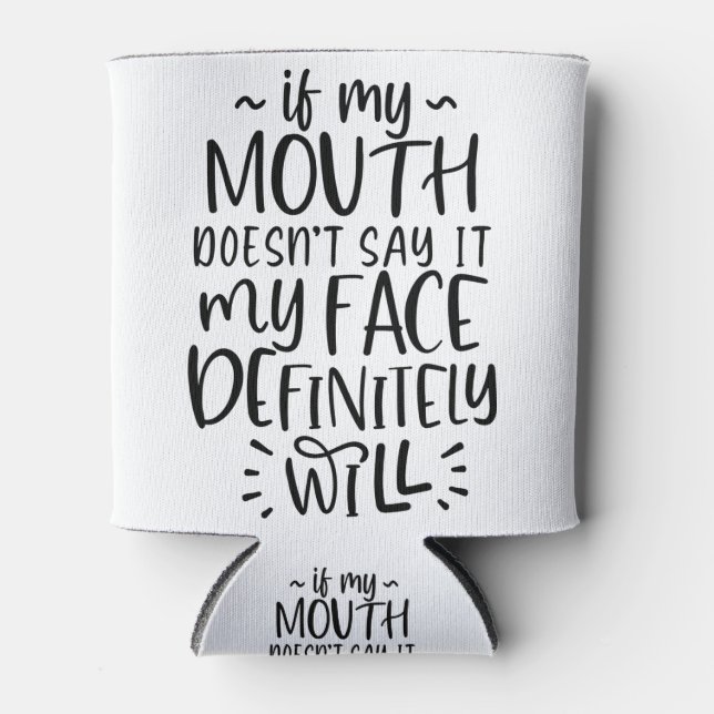 Rafraîchisseur Pour Canette Expression faciale, silence, calme (Devant)