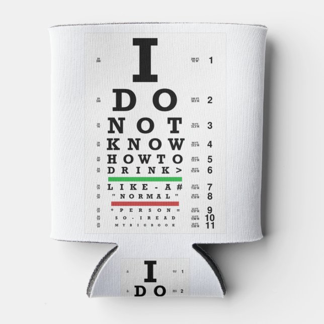 Rafraîchisseur Pour Canette Eye Exam - Cadeaux Sober Hommes Femmes (Devant)
