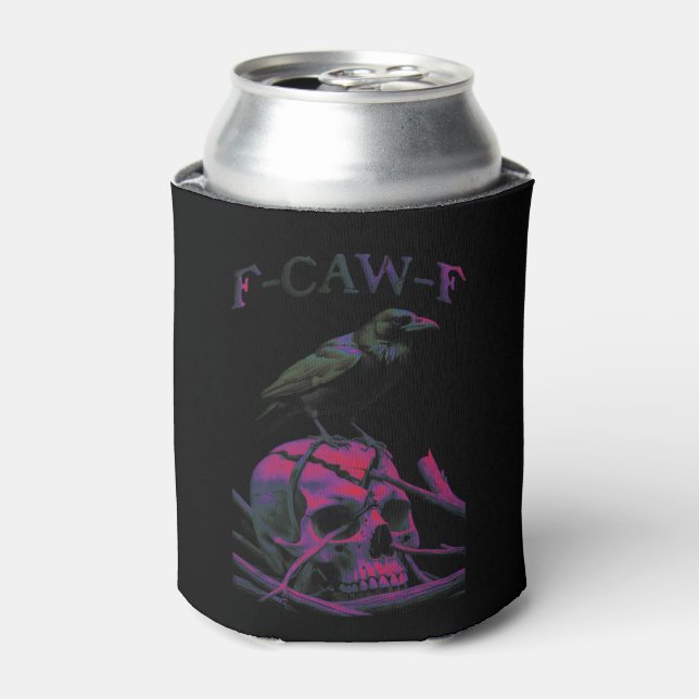 Rafraîchisseur Pour Canette F-Caw-F Funny Black Crow Bird (Can devant)