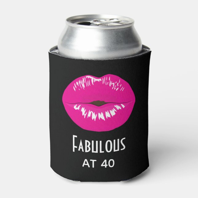Rafraîchisseur Pour Canette Fabuleux à 40 lèvres roses chaudes Glamour (Can devant)