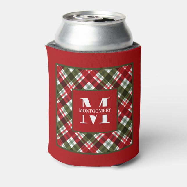 Rafraîchisseur Pour Canette Famille Monogramme Noël Plaqué (Can Dos)