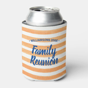 Rafraîchisseur Pour Canette Famille Reunion Orange White Stripes