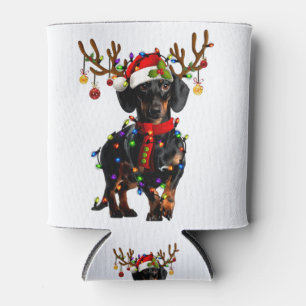 Rafraîchisseur Pour Canette Fantaisie Dachshund Christmas Reindeer Christmas L