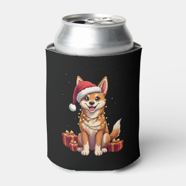 Rafraîchisseur Pour Canette Fantastique lumière Noël Chapeau Tamaskan Chien No (Can devant)