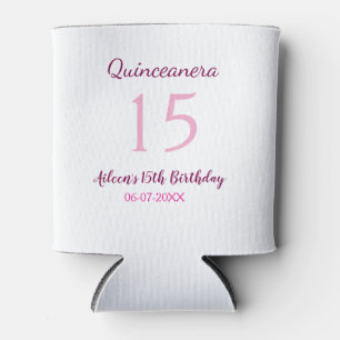 Rafraîchisseur Pour Canette Fée rose 15e anniversaire simple moder quinceanera
