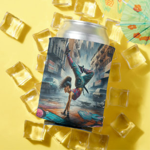 Rafraîchisseur Pour Canette Femmes en action de Breakdancer Silhouette de New