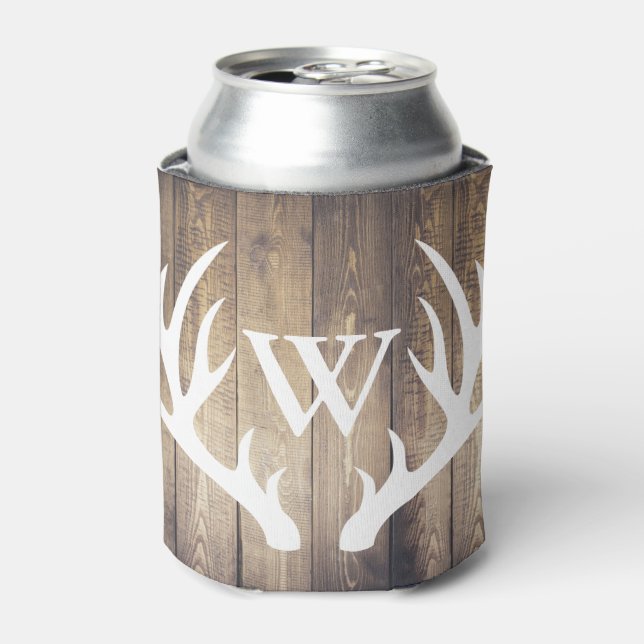 Rafraîchisseur Pour Canette Ferme Maison Rustique Grange Bois et cerfs Antlers (Can devant)