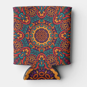 Rafraîchisseur Pour Canette Festival tribal : Motif ethnique coloré