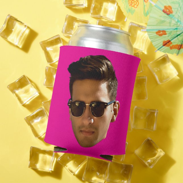 Rafraîchisseur Pour Canette Fête de Bachelorette à Visage Personnalisé Anniver (Été in situ)