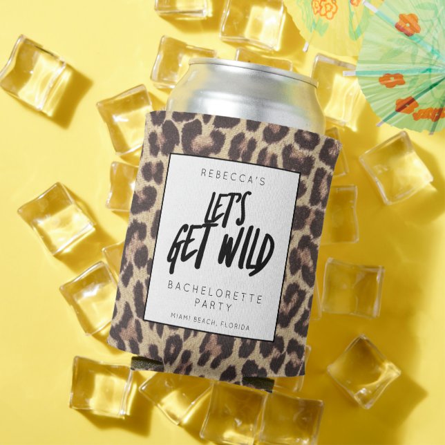 Rafraîchisseur Pour Canette Fête de Bachelorette Faisons Wild Cheetah (Été in situ)