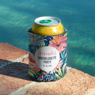 Rafraîchisseur Pour Canette Fête de demoiselle d'honneur tropicale Motif flora
