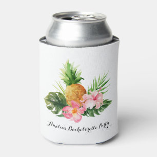 Rafraîchisseur Pour Canette Fête de Fiançailles Été Ananas et Hibiscus